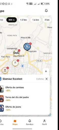 Filtros disponibles en la aplicación